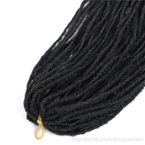 micro faux locs straight space locs hair extension light and soft 20inch 52strands crochet braids hair